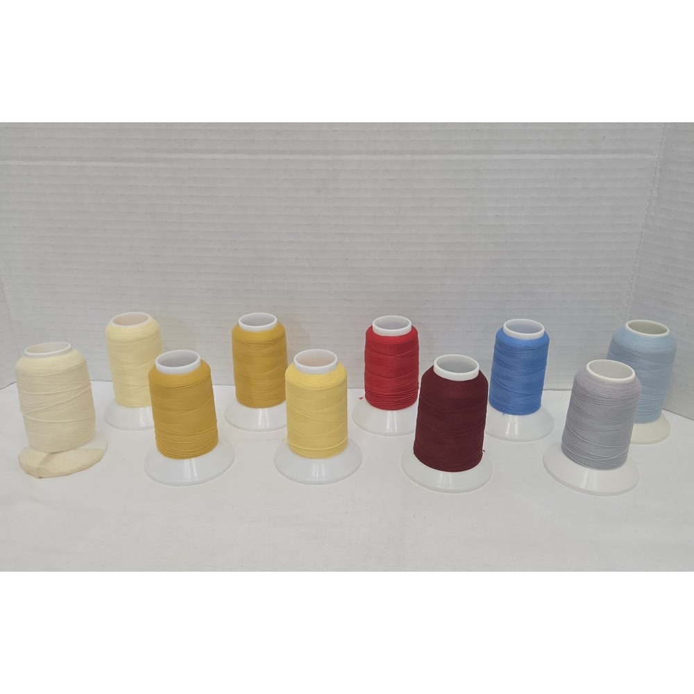 Lot of 10 YLI Original Woolly Nylon Serger Thread Spools 1000m-Mixed Colors